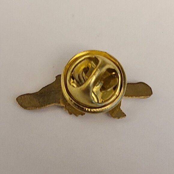 Duck Billed Platypus Gold Tone Metal Lapel Pin Brooch Badge - Picture 2 of 5